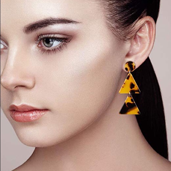 6 Pairs Geometric Leopard Bohemian Earrings - Picture 4 of 8